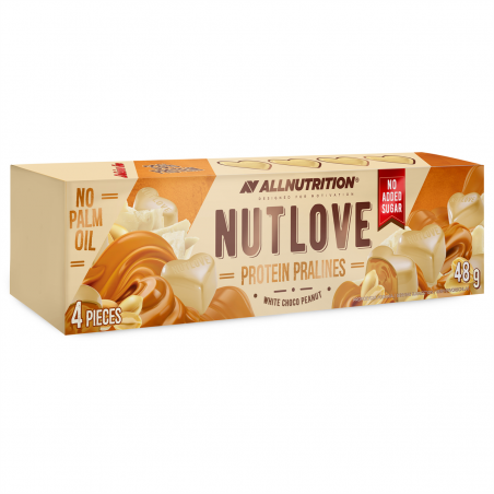 Allnutrition NutLove Protein Pralines White Choco Peanut - Bomboane cu proteine