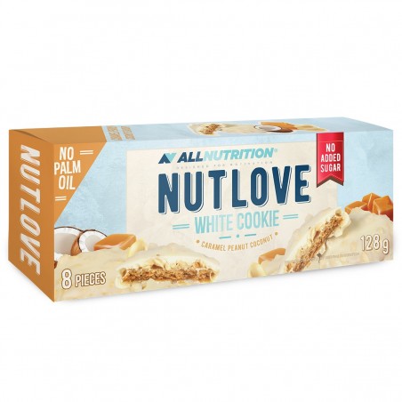 Allnutrition NutLove Cookie - White Chocolate Caramel Peanut Coconut - Desert dietetic