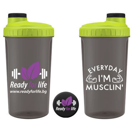 Ready For Life Shaker - Everyday I`m Musclin` - Neon Yellow