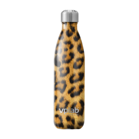 VPLab Metal Water Bottle - Leopard - Sticlă de apă