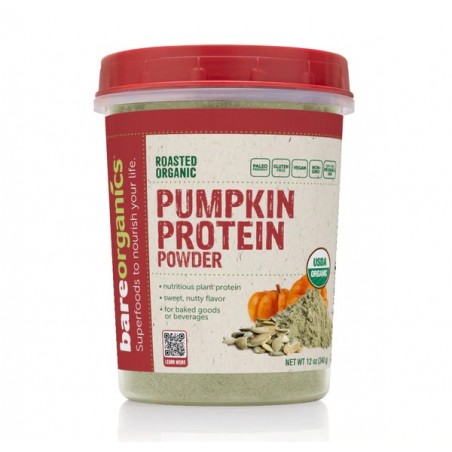 BareOrganics Pumpkin Protein Powder - Proteina organică din dovleac