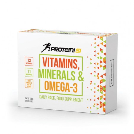 Proteini.SI Vitamins, Minerals & Omega-3 - Multivitamine + Omega