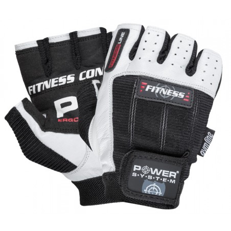 Power System Weightlifting Gloves - White - Black - Mănuși Fitness