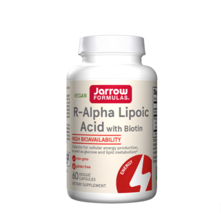 Jarrow Formulas R-Alpha Lipoic Acid 100mg + Biotin - Acid Alfa Lipoic + Biotină