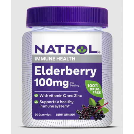 Natrol Elderberry 100mg Gummies - Extract de Soc