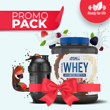 Promo Pack - Applied Nutrition Critical Whey + Applied Nutrition ABE - Bullet Shaker FREE
