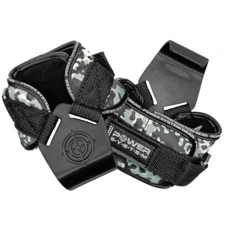 Power System Power Hooks - Camo Grey - Cârlige de fitness