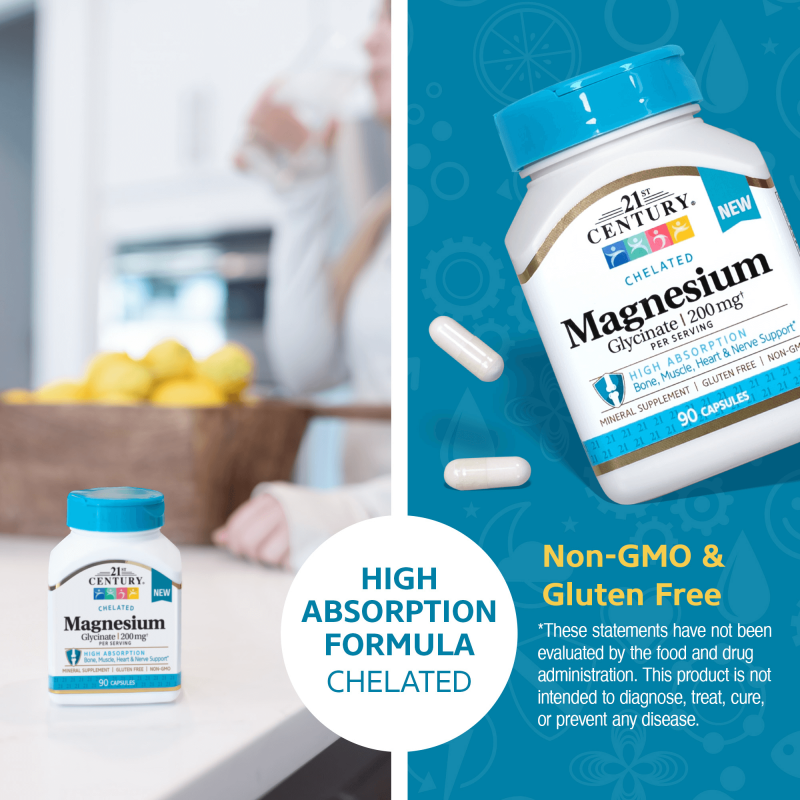 21st Century Magnesium Glycinate 200mg