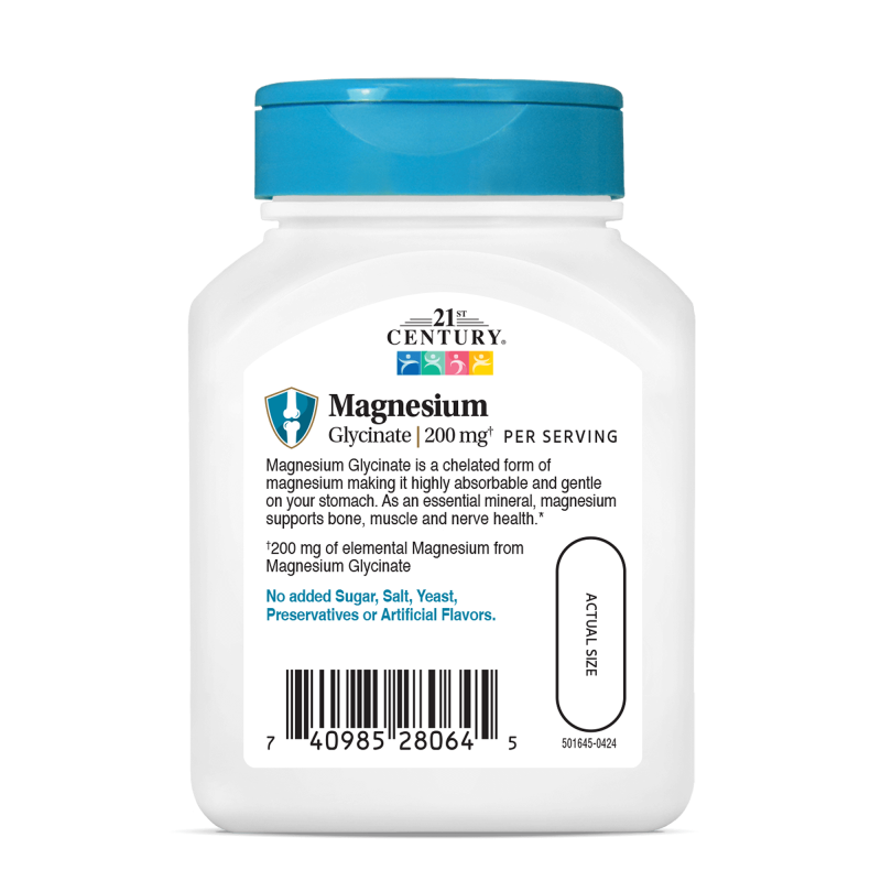 21st Century Magnesium Glycinate 200mg