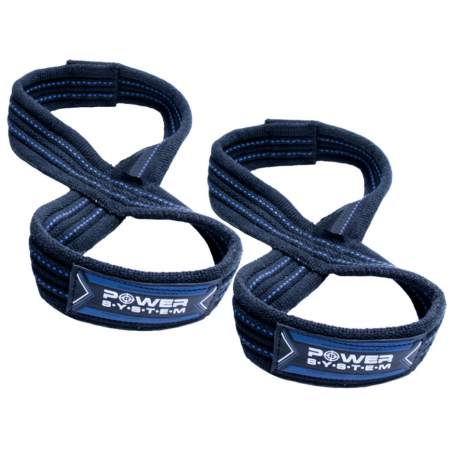 Power System Lifting Straps Figure 8 - Negru / Albastru - Fitiluri