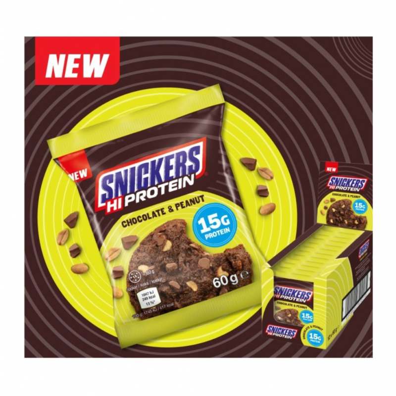 Mars Snickers Hi Protein Cookie - Chocolate & Peanut - Biscuit Protein