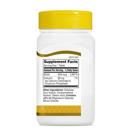 21st Century Biotin 800mcg - Biotină
