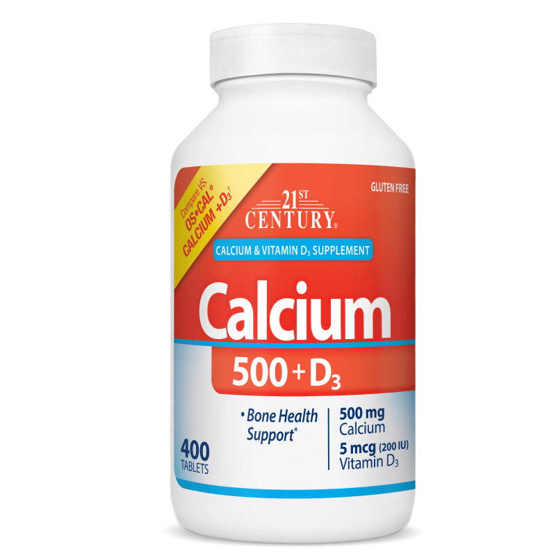 21st Century Calcium 500 + D3 - Calciu + D3