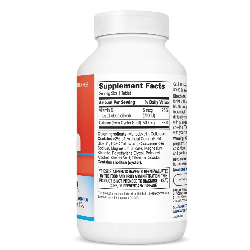 21st Century Calcium 500 + D3 - Calciu + D3