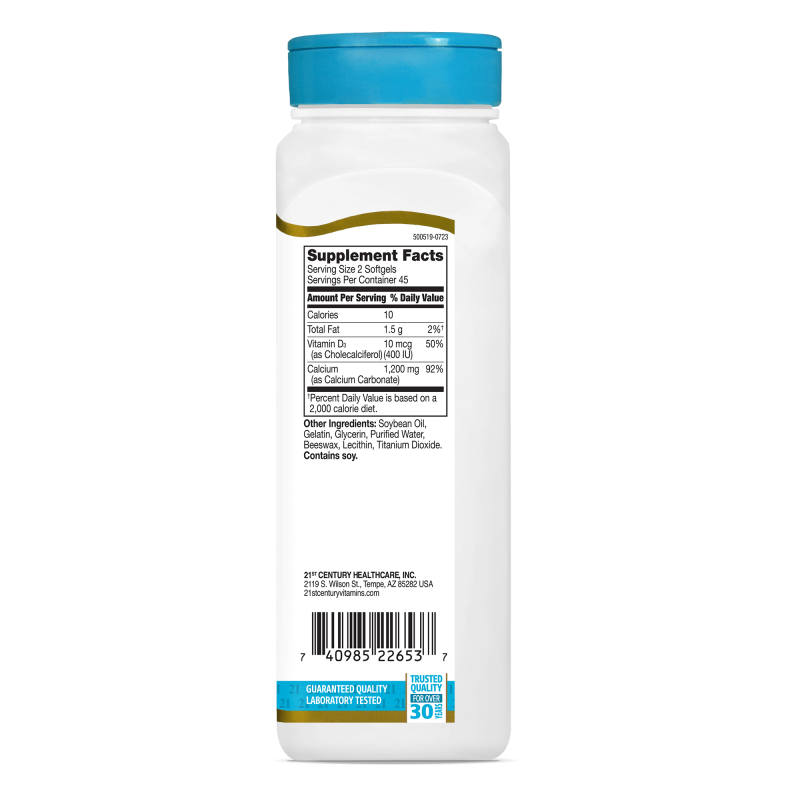 21st Century Calcium 1200mg + D3 Liquid - Calciu + Vitamina D3