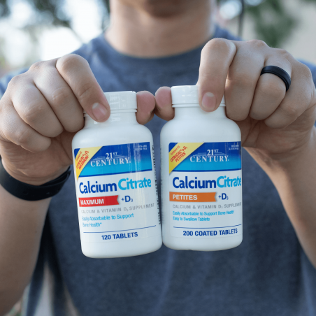 21st Century Calcium Citrate Petites + D3 - Calciu + Vitamina D3