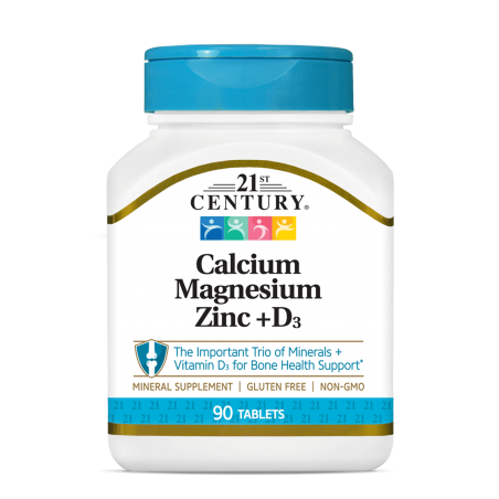 21st Century Calcium Magnesium Zinc + D3 - calciu, magneziu, zinc + D3