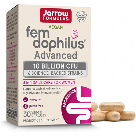 Jarrow Formulas Fem-Dophilus Advanced 10 Billion CFU - Vitamina B12 + Folat