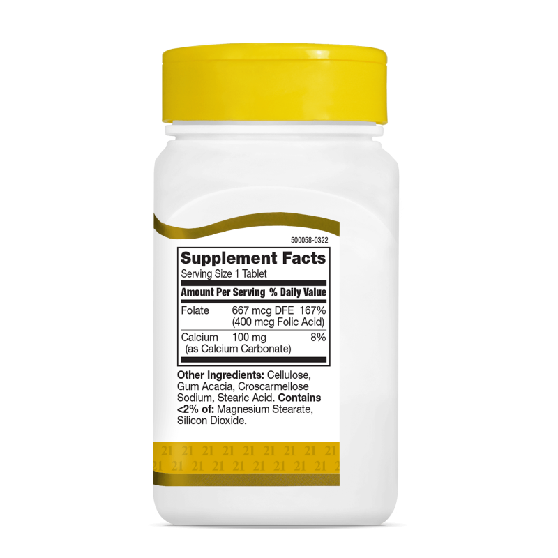 21st Century Folic Acid 400mcg - Acid folic