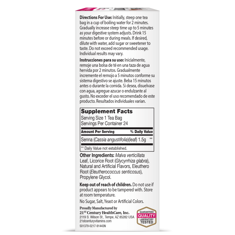 21st Century Herbal Slimming Tea - CranRaspberry - Ceai de slabit