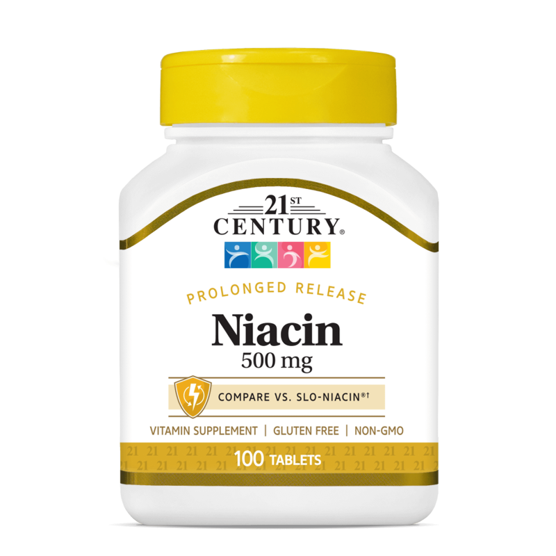 21st Century Niacin 500mg Prolonged Release - Niacină