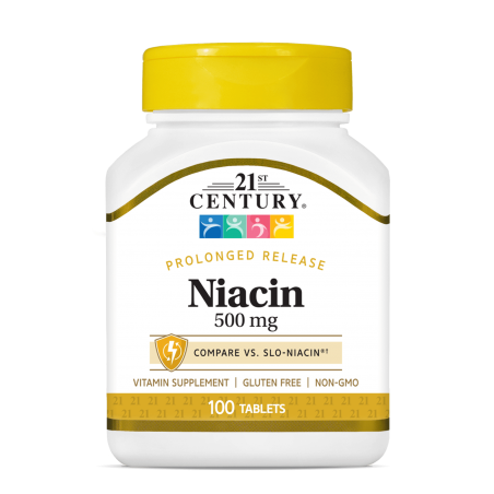 21st Century Niacin 500mg Prolonged Release - Niacină
