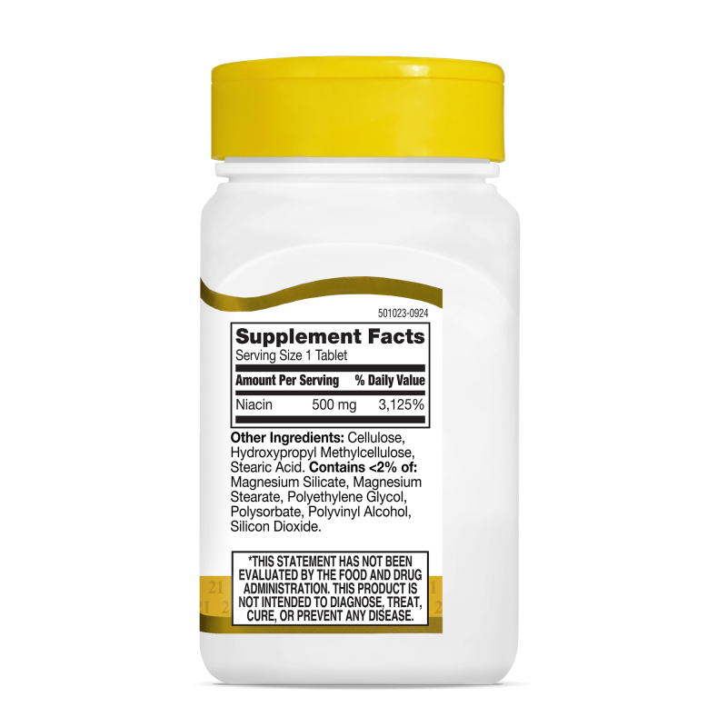 21st Century Niacin 500mg Prolonged Release - Niacină
