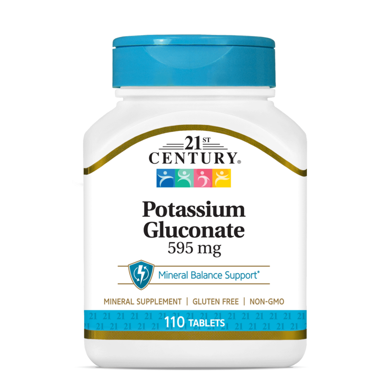 21st Century Potassium Gluconate 595mg - Gluconat de potasiu