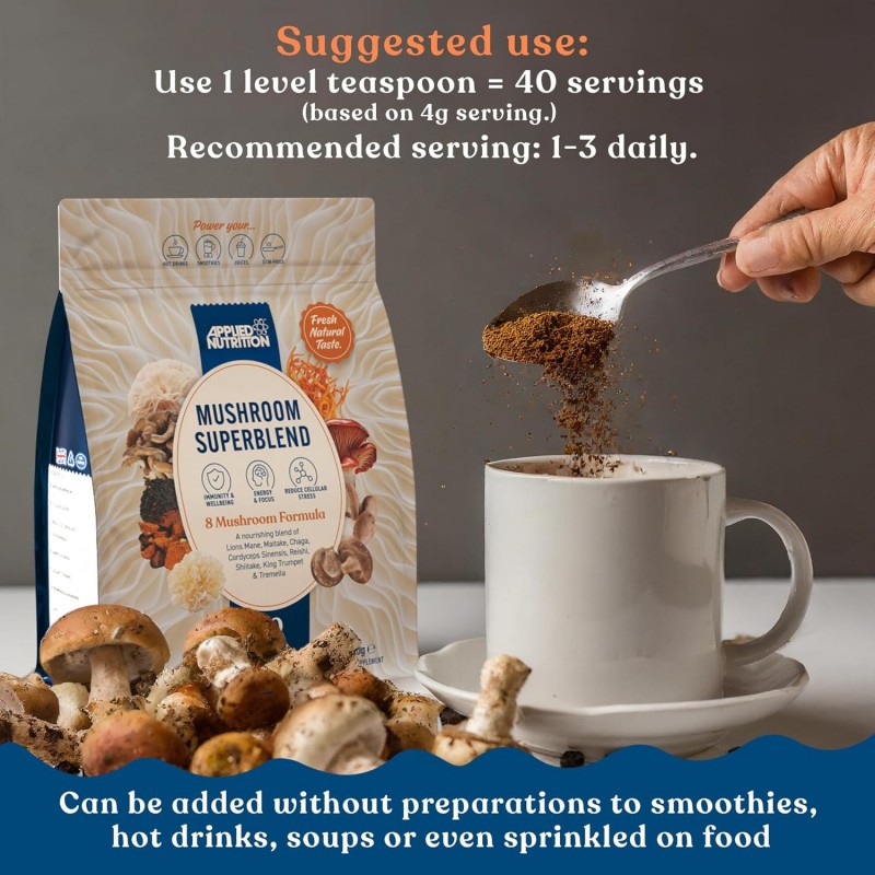 Applied Nutrition Mushroom Superblend - Formula Super Ciuperci