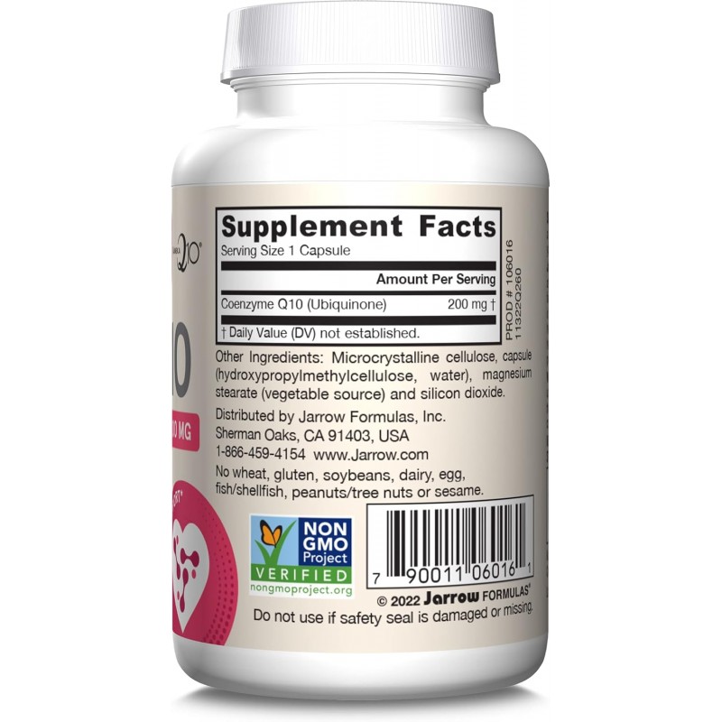 Jarrow Formulas Co-Q10 200mg - Coenzyme Q10 Ubiquinone - Coenzima Q10