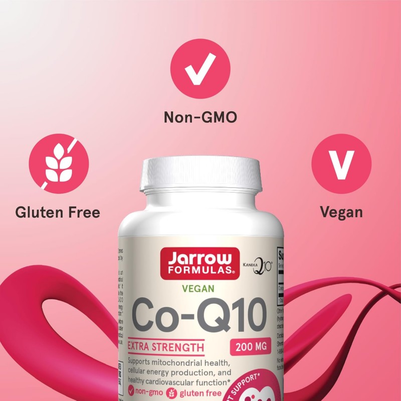 Jarrow Formulas Co-Q10 200mg - Coenzyme Q10 Ubiquinone - Coenzima Q10