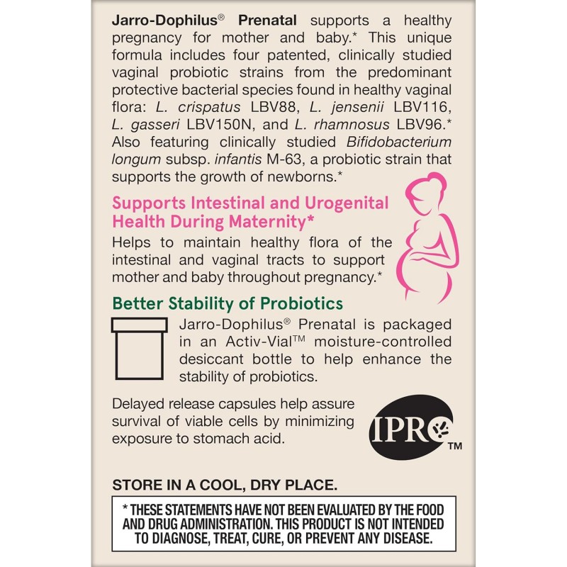 Jarrow Formulas Jarro-Dophilus Prenatal 6 B. - Probiotic pentru femeile însărcinate