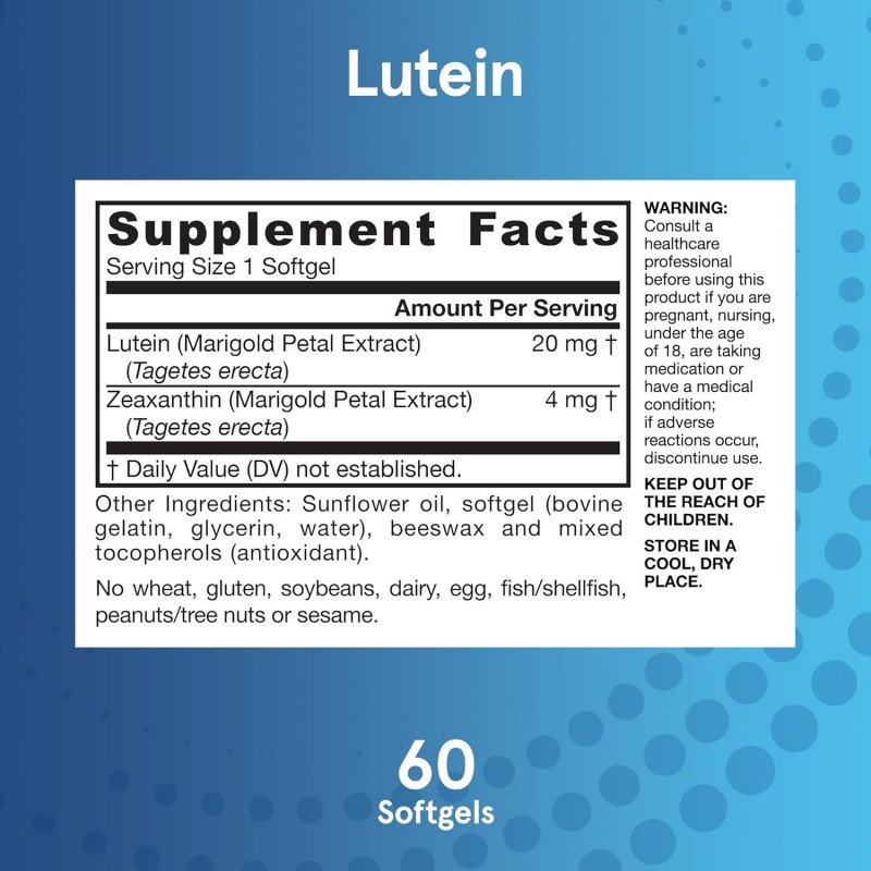Jarrow Formulas Lutein 20mg + Zeaxanthin - Luteină + Zeaxantina