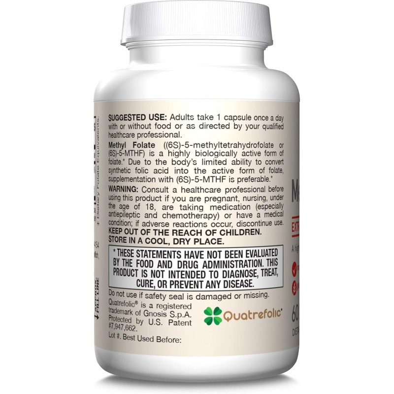 Jarrow Formulas Methyl Folate 400mcg - Acid Folic