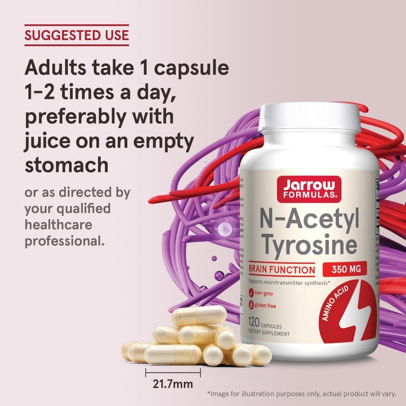 Jarrow Formulas N-Acetyl Tyrosine 350mg - Tirozină