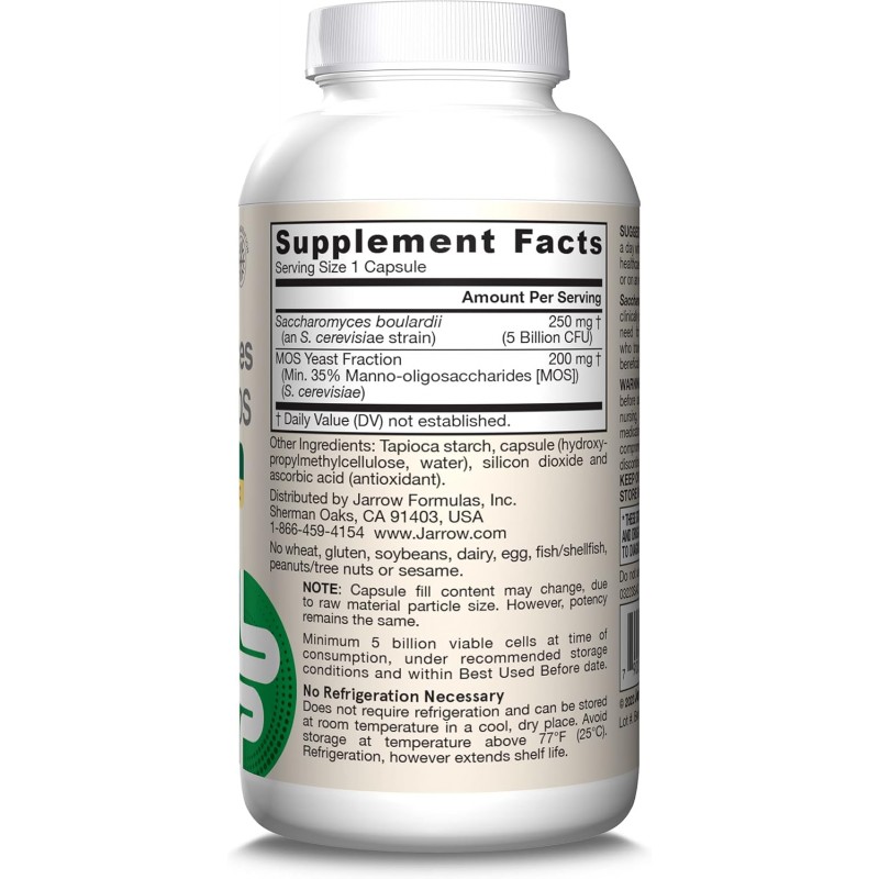 Jarrow Formulas Saccharomyces Boulardii + MOS - Probiotic