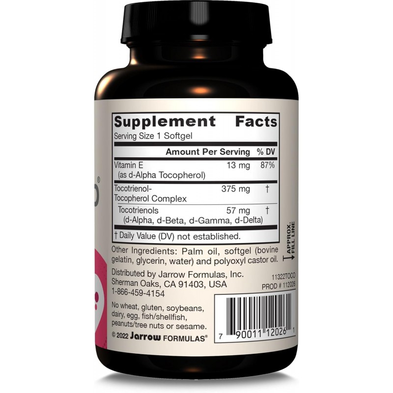 Jarrow Formulas Toco-Sorb® - Tocotrienoli + Vitamina E