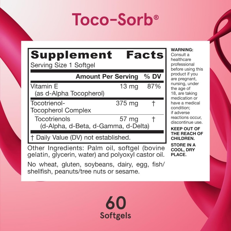 Jarrow Formulas Toco-Sorb® - Tocotrienoli + Vitamina E