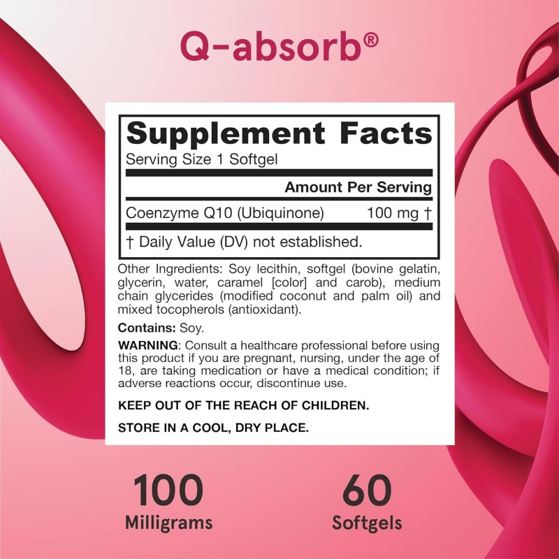 Jarrow Formulas Ubiquinone - Q-absorb® Co-Q10 100mg