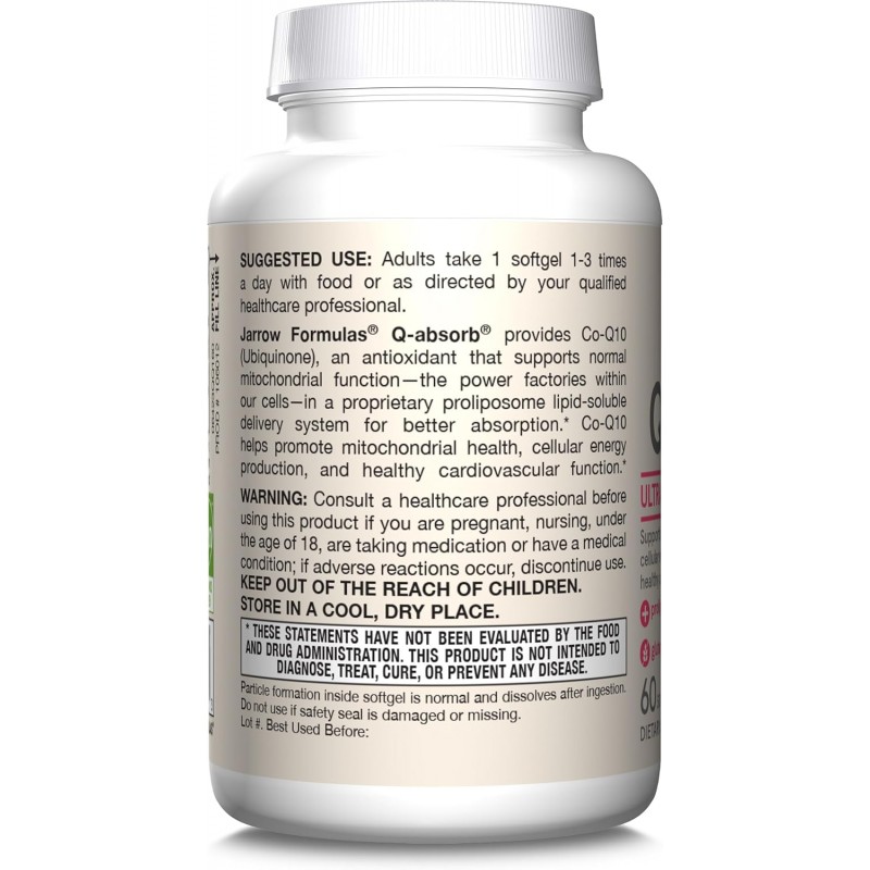 Jarrow Formulas Ubiquinone - Q-absorb® Co-Q10 100mg