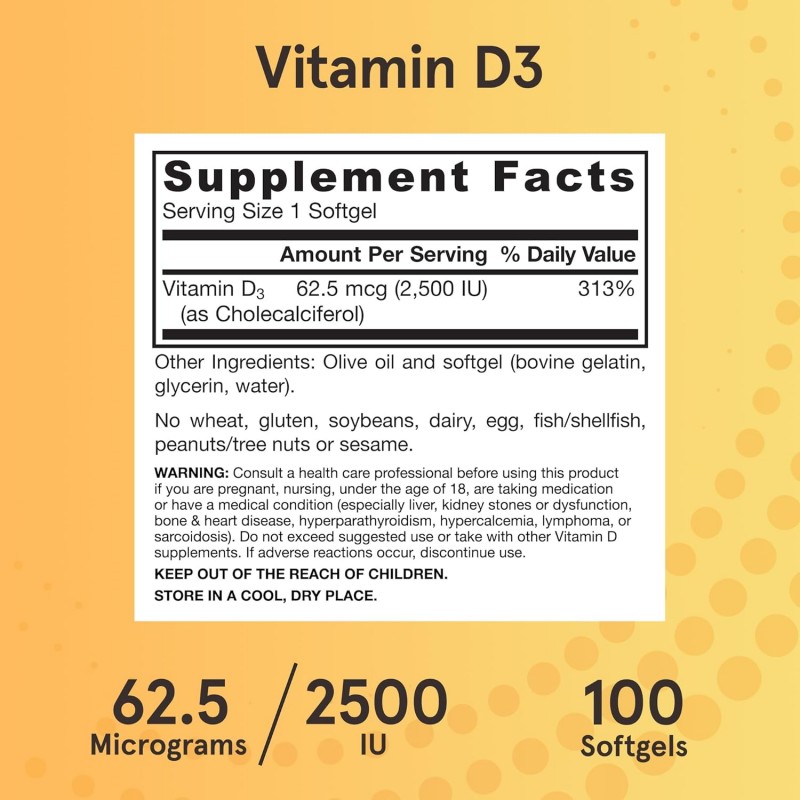 Jarrow Formulas Vitamin D3 2500 - Vitamina D