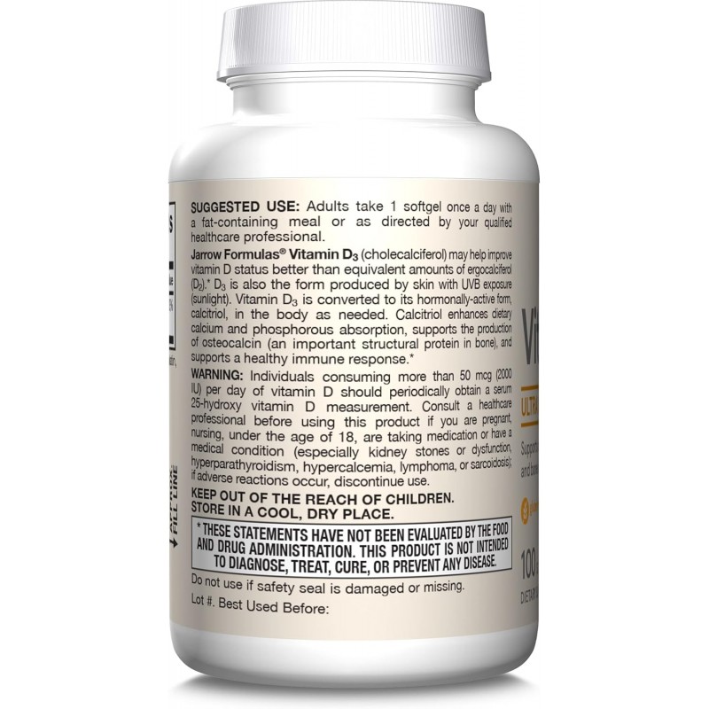 Jarrow Formulas Vitamin D3 2500 - Vitamina D