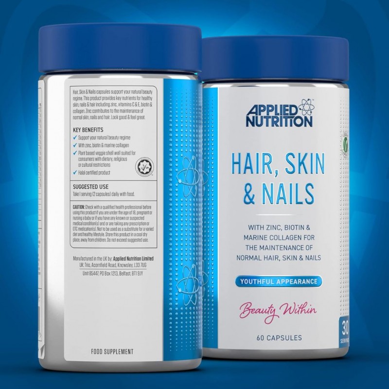 Applied Nutrition Hair, Skin & Nails - Vitamine pentru păr, piele și unghii