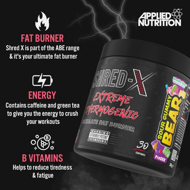 Applied Nutrition Shred-X Extreme Termogenic Fat Burner - Arzător de grăsimi