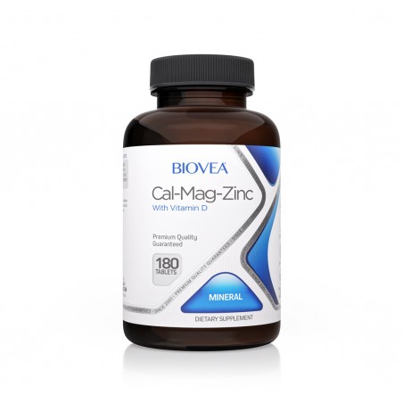 Biovea Cal-Mag-Zinc + Vitamin D - Calciu + Magneziu + Zinc + Vitamina D