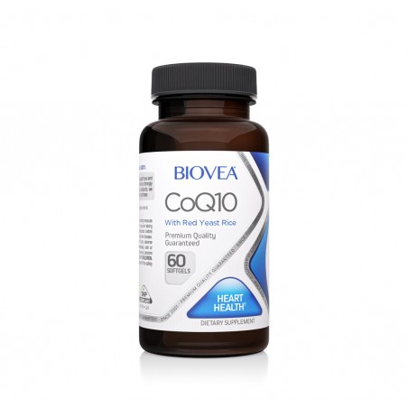 Biovea CoQ10 60mg & Red Yeast Rice - Coenzima Q10 + Drojdie de Orez Roșu