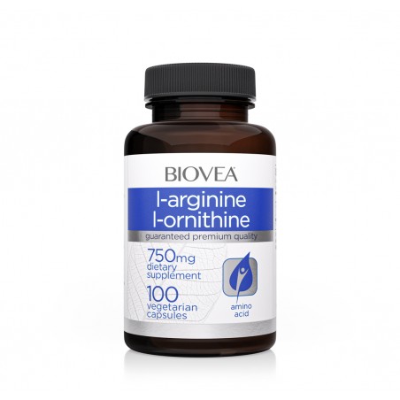 Biovea L-Arginine, L-Ornithine 750mg - Arginină + Ornitină