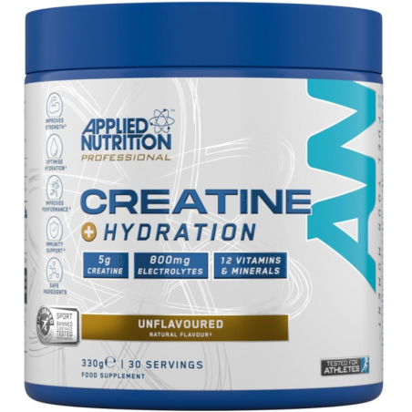 Applied Nutrition Creatine + Hydration Unflavored - Formulă cu Creatină și Electroliți