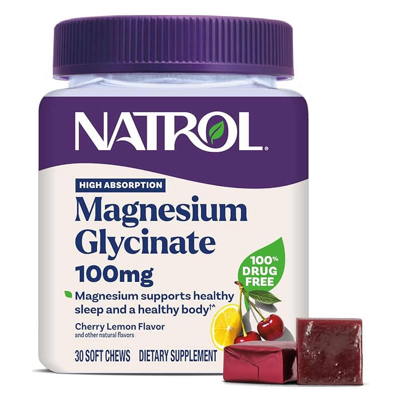 Natrol Magnesium Glycinate 100mg Soft Chews - Glicinat de Magneziu