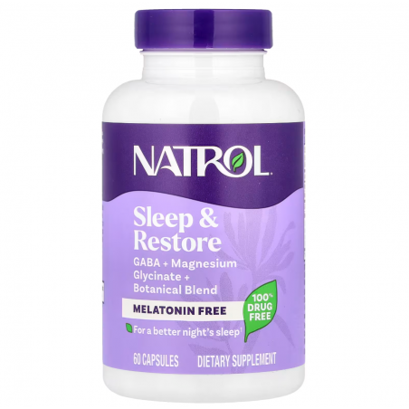 Natrol Sleep & Restore Melatonin Free - Caps - Formulă de Somn